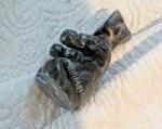 Vintage Hand Carved Inuit Soapstone Sled Driver