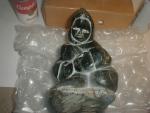 Vintage Inuit Soapstone Seal Hunter Figure 12-LB