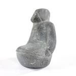 Inuit Soapstone Carving Figure, Signed, 4" Tall