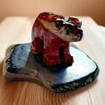 Hand-Carved Soapstone Bear Figurine from Peru