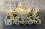 Smiling Buddha Soapstone Carving - Vintage Style