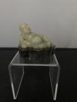 Chinese Soapstone Buddha Figurine Statue in Vintage Style