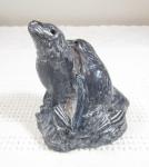 Wolf Soapstone Seal and Pup Figurine, 3.5