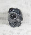 Wolf Soapstone Seal and Pup Figurine, 3.5