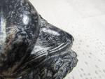 Wolf Soapstone Seal and Pup Figurine, 3.5