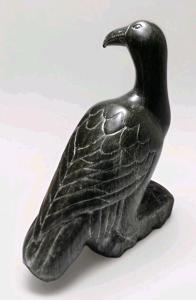 Vintage Inuit Soapstone Bird Carving 6¼
