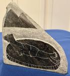 Inuit Signed Two-Sided Soapstone Carving