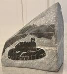 Inuit Signed Two-Sided Soapstone Carving