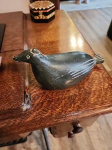 Inuit Seal Soapstone Carving - Signed Piece