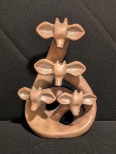 Giraffe Family Soapstone Sculpture from Kenya