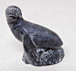 Vintage Soapstone Seal Carving 3 1/4" Tall