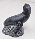 Vintage Soapstone Seal Carving 3 1/4" Tall