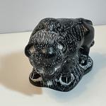 Hand Carved Canada Bison Soapstone Sculpture 2”