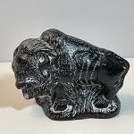 Hand Carved Canada Bison Soapstone Sculpture 2”