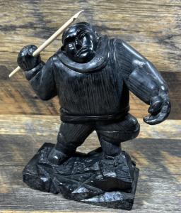 Inuit Soapstone Carving of Eskimo Figure