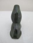 Inuit Green Soapstone Walrus Figurine Sculpture