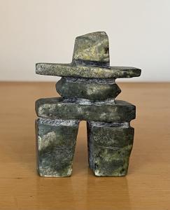 Inuit Soapstone Inukshuk Sculpture 3.5”