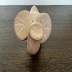 Hand-Carved Soapstone Elephant Figurine - Lucky Trunk Up
