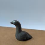 Green Soapstone Loon Carving by Belcher