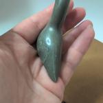 Green Soapstone Loon Carving by Belcher