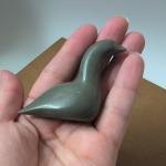 Green Soapstone Loon Carving by Belcher