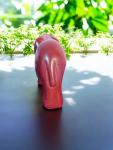 Hand-Carved Red Soapstone Elephant Figurine 3