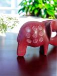 Hand-Carved Red Soapstone Elephant Figurine 3