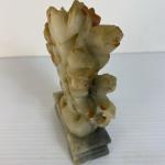 Chinese Soapstone Hand Carved Lotus Flower Sculpture