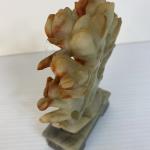 Chinese Soapstone Hand Carved Lotus Flower Sculpture