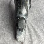 Inuit Soapstone Hunter Seal Statue 9” x 6”
