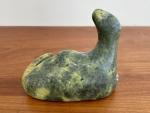 Inuit Hand Carved Green Soapstone Seal, 1950s