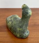 Inuit Hand Carved Green Soapstone Seal, 1950s