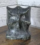 Inuit Soapstone Carved Owl by Toyago