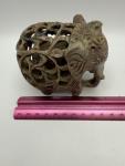 Vintage Soapstone Elephant with Baby Sculpture