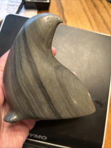 Inuit Soapstone Bird Sculpture - Hand Carved Art