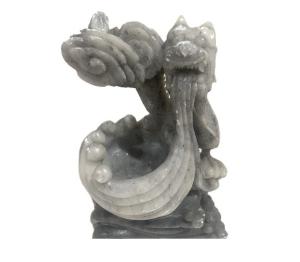 Vintage Chinese Soapstone Dragon Statue 7.5