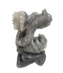 Vintage Chinese Soapstone Dragon Statue 7.5