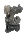 Vintage Chinese Soapstone Dragon Statue 7.5
