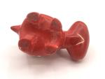 Soapstone Hippo Figurine with Floral Design
