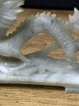 Hand-Carved Chinese Dragon Soapstone Sculpture with Pearl