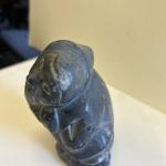 Inuit Fisherman Soapstone Carving 5 1/4" Tall