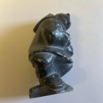Inuit Fisherman Soapstone Carving 5 1/4" Tall
