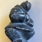 Inuit Fisherman Soapstone Carving 5 1/4" Tall