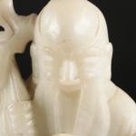 Carved Soapstone Shou Lao Figure with Peach