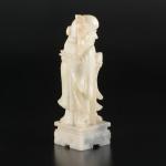 Carved Soapstone Shou Lao Figure with Peach