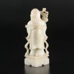 Carved Soapstone Shou Lao Figure with Peach