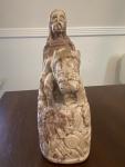 Antique Soapstone Horse Rider Sculpture