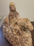 Antique Soapstone Horse Rider Sculpture