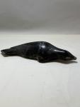 Large Vintage Inuit Soapstone Seal Carving