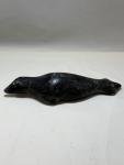 Large Vintage Inuit Soapstone Seal Carving